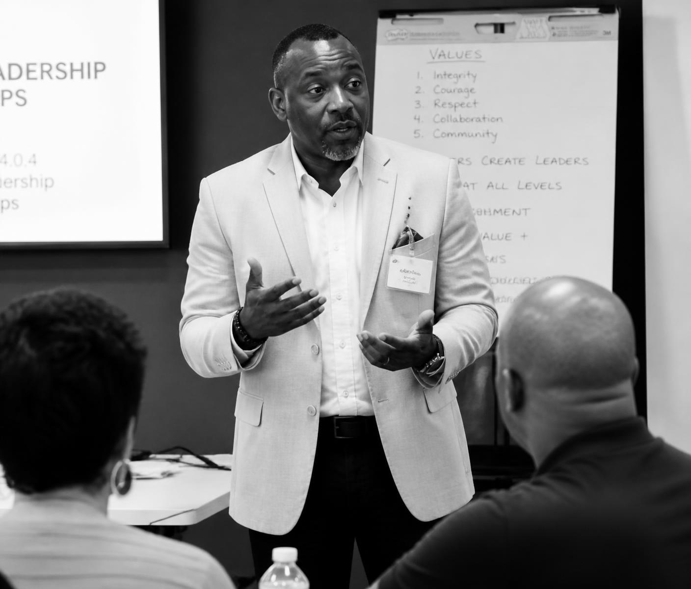 Kurt Miller facilitating a leadership development session